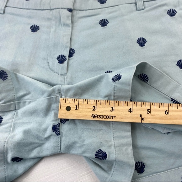 Cambridge Dry Goods Women's Light Blue Shell Embroidery Shorts Sz 10 - Picture 6 of 13